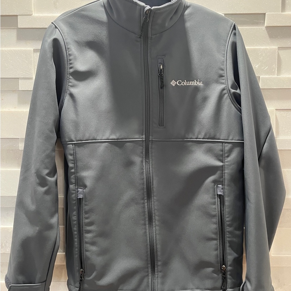 Columbia Ascender Softshell Gray Performance Jack… - image 2